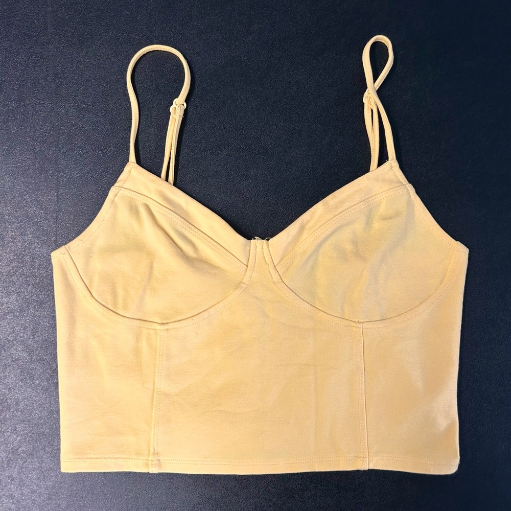 Cropped corset tank top